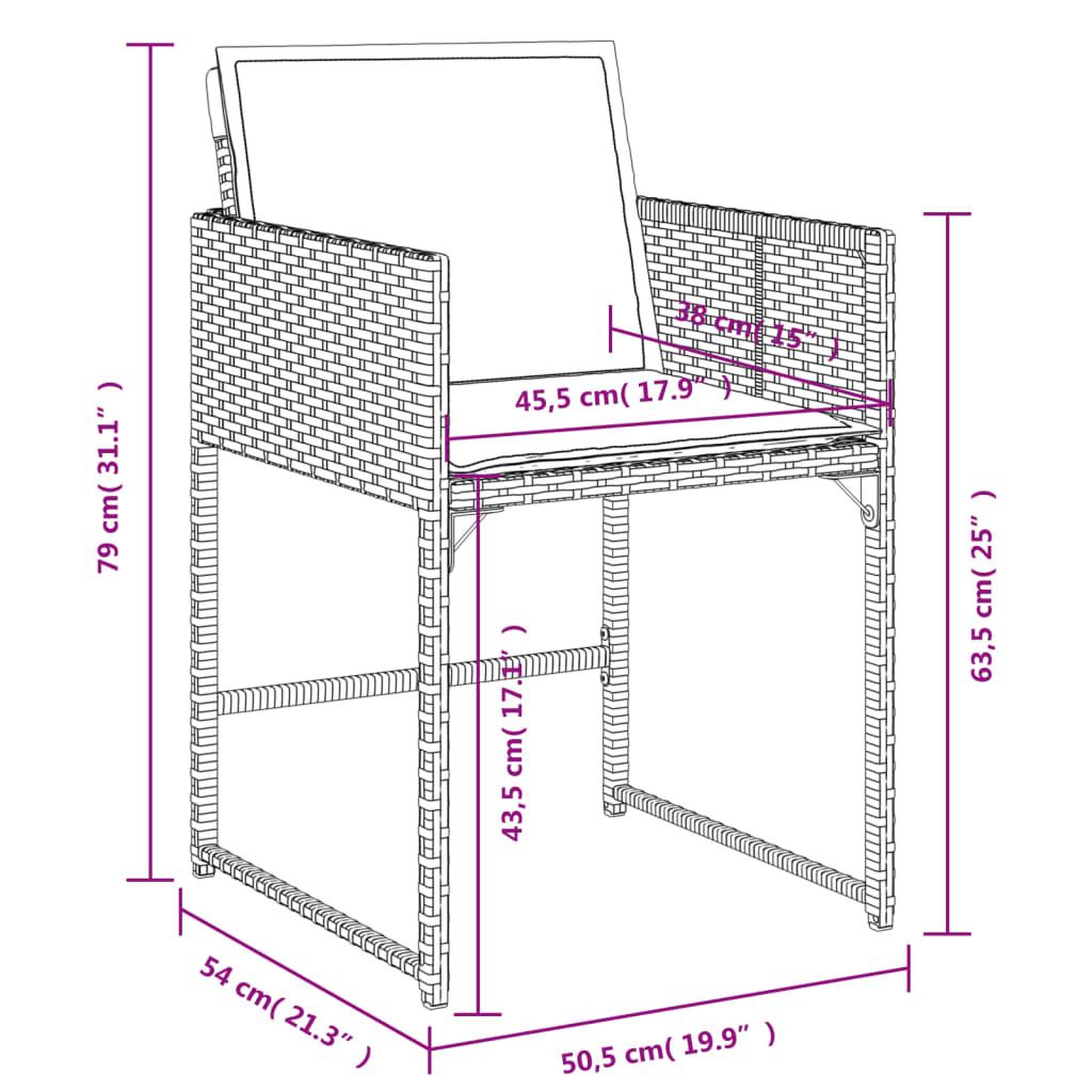 Voir la diapositive 6 : VIDAXL Chaises de jardin avec coussins lot de 4 gris resine tressee