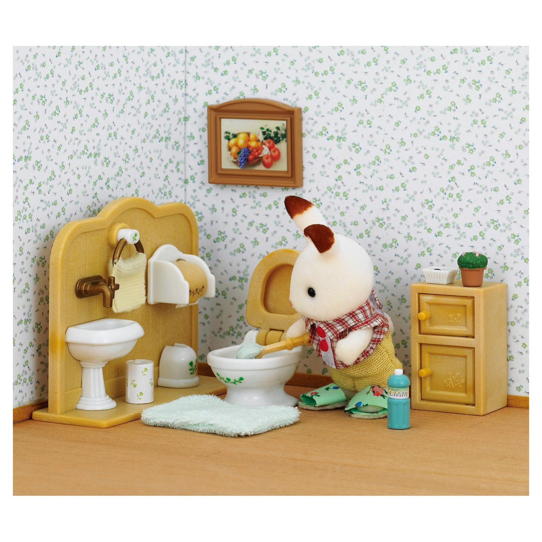 Voir la diapositive 2 : Sylvanian families 5015 - Frère lapin chocolat toilettes - Sylvanian Families