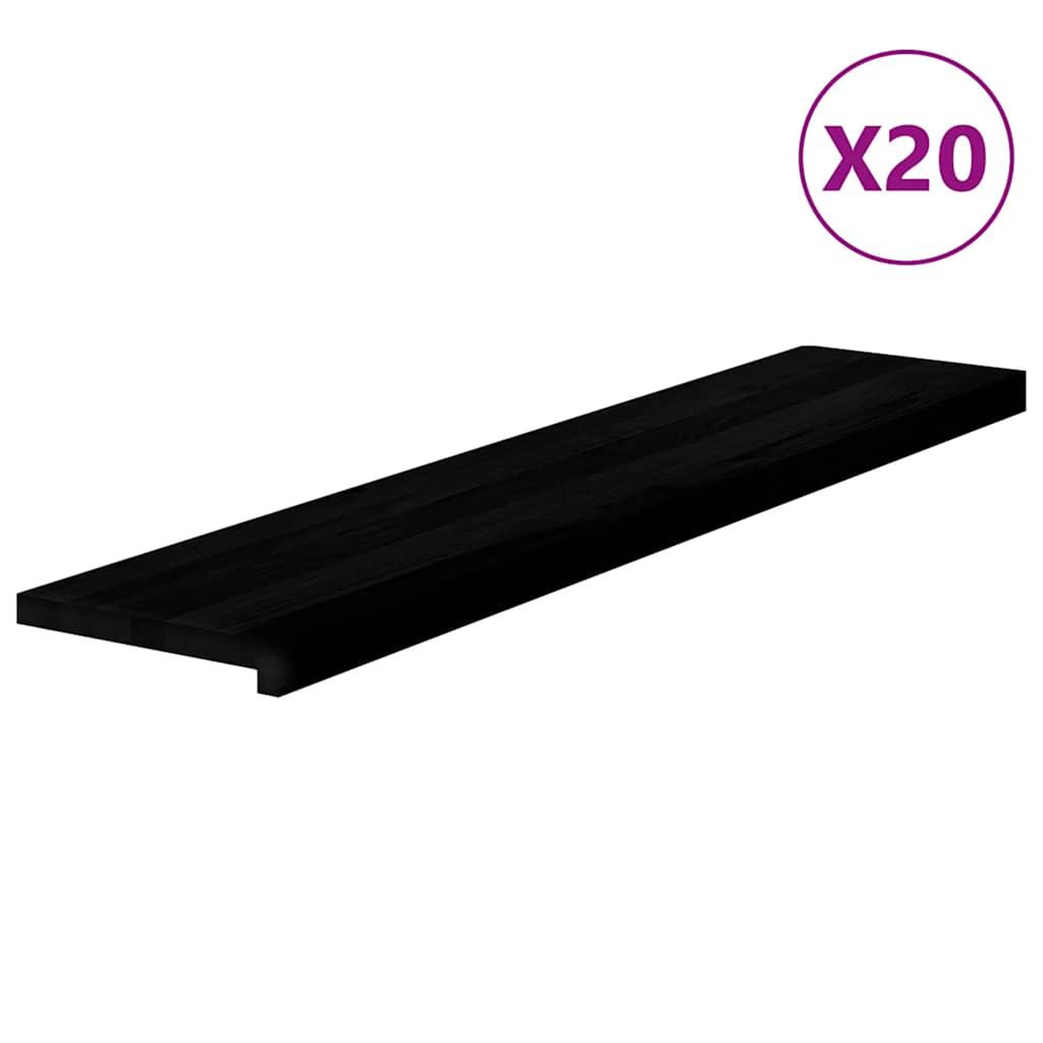 Voir la diapositive 2 : VIDAXL Marches d'escalier 20 pcs marron fonce 120x25x2 cm chene massif
