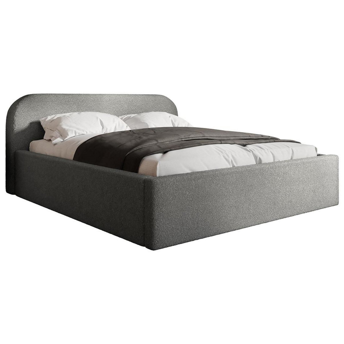 BEST MOBILIER Orane - lit coffre - 180x200 cm - en tissu bouclette