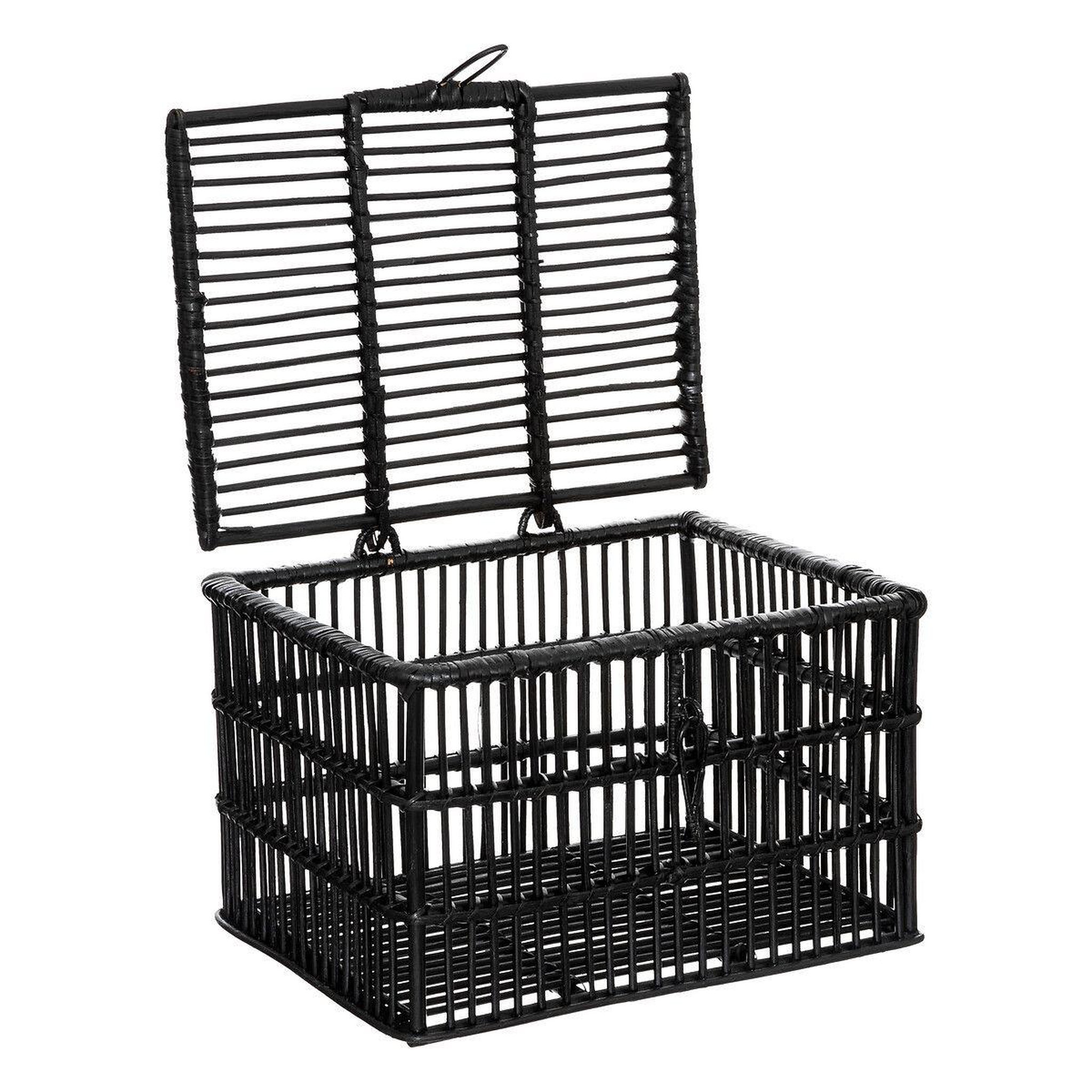 Voir la diapositive 2 : ATMOSPHERA Lot de 3 males en rotin  lumhiv  45cm noir