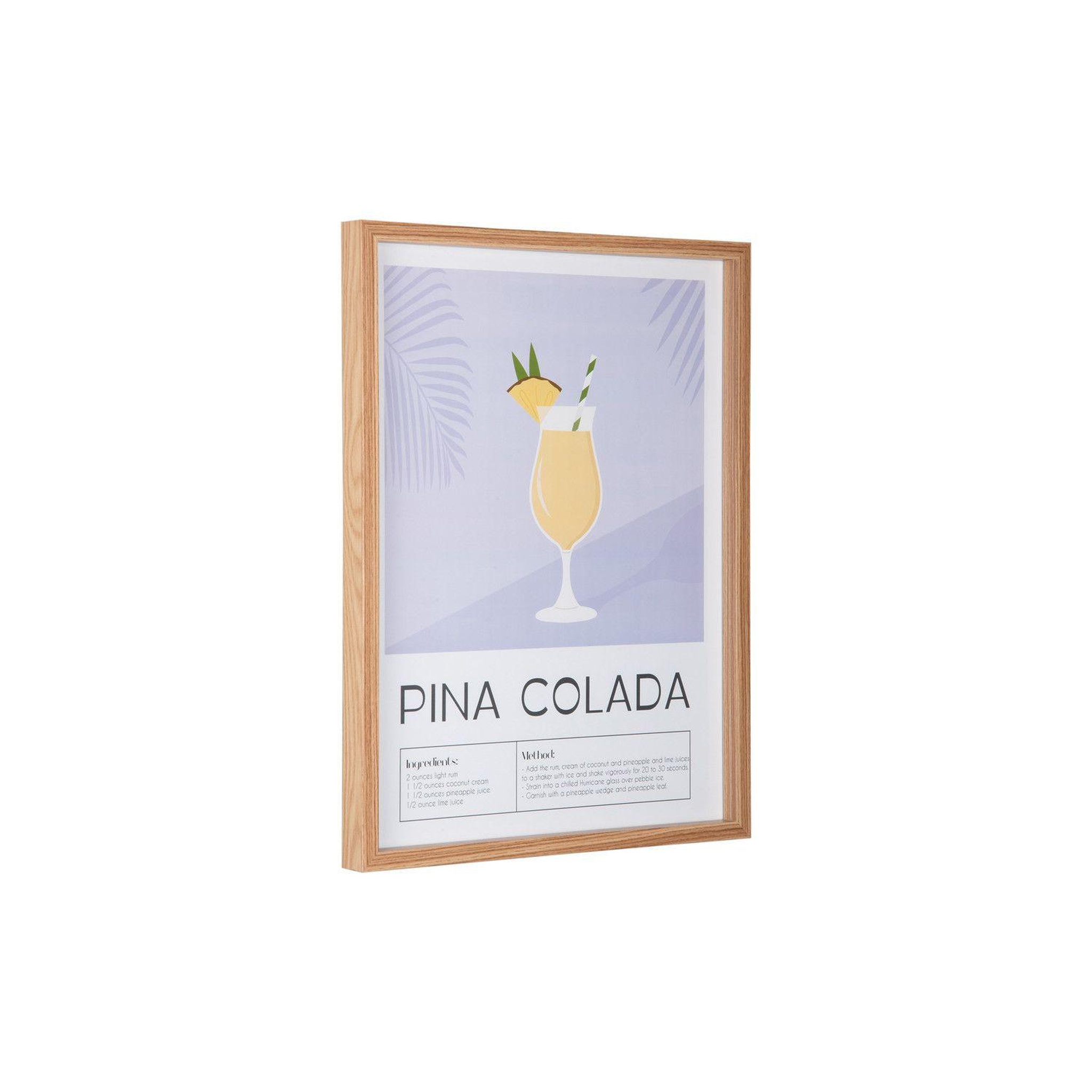 Voir la diapositive 3 : PRESENT TIME Affiche encadrée cocktail