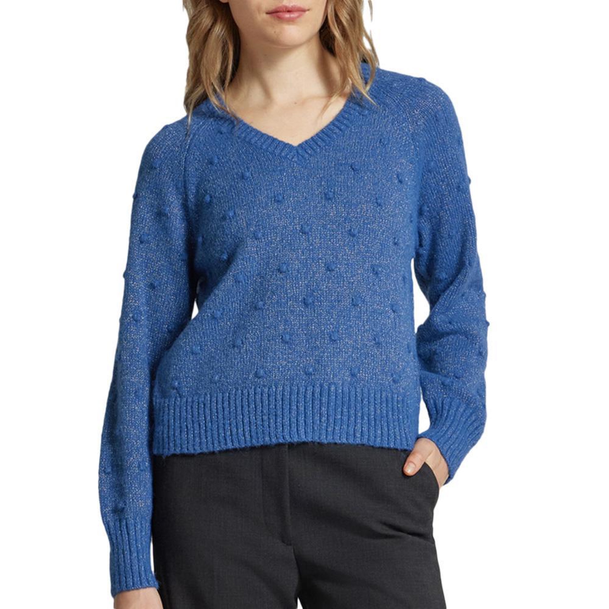 Vila Pull  Femme Vila Tuli. Coloris disponibles : Bleu