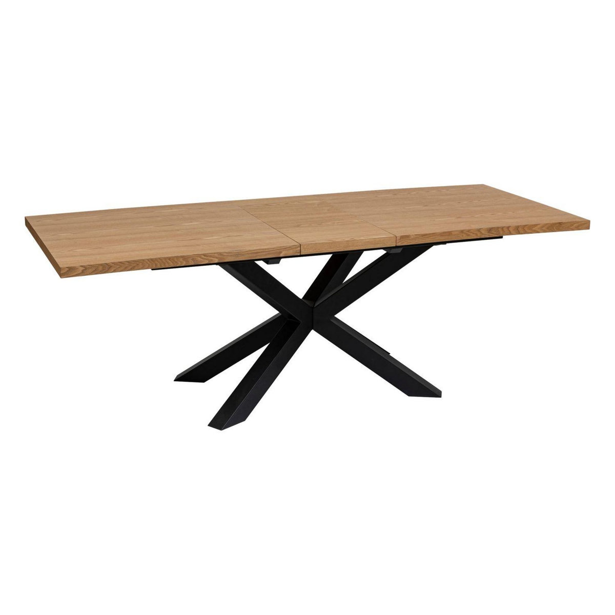 ATMOSPHERA Table à manger extensible Olaf en bois et métal pour 6 à 8 personnes - Marron