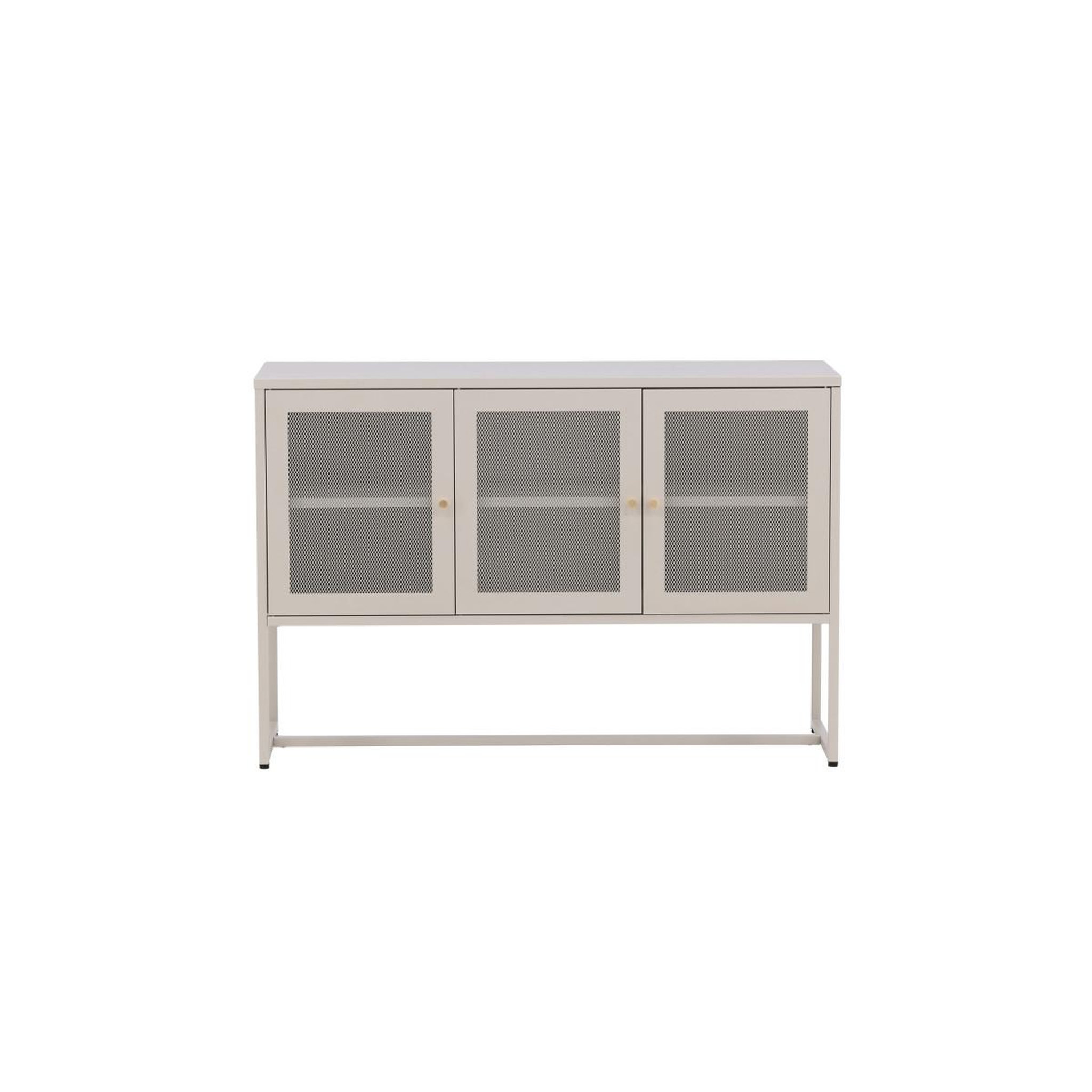 Voir la diapositive 2 : Paris Prix Bahut 3 portes en métal  malla  120cm beige