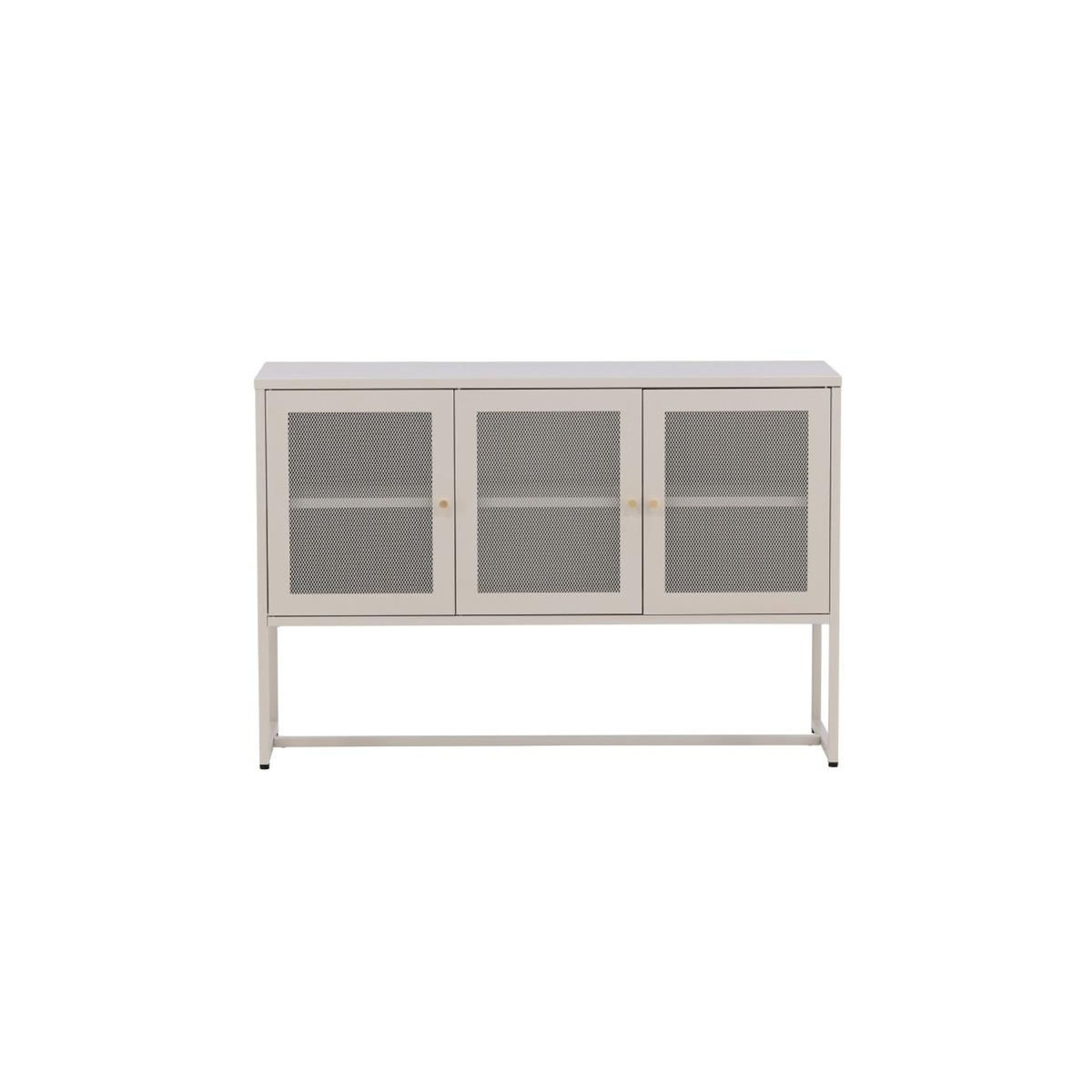 Paris Prix Bahut 3 Portes en Métal  Malla  120cm Beige