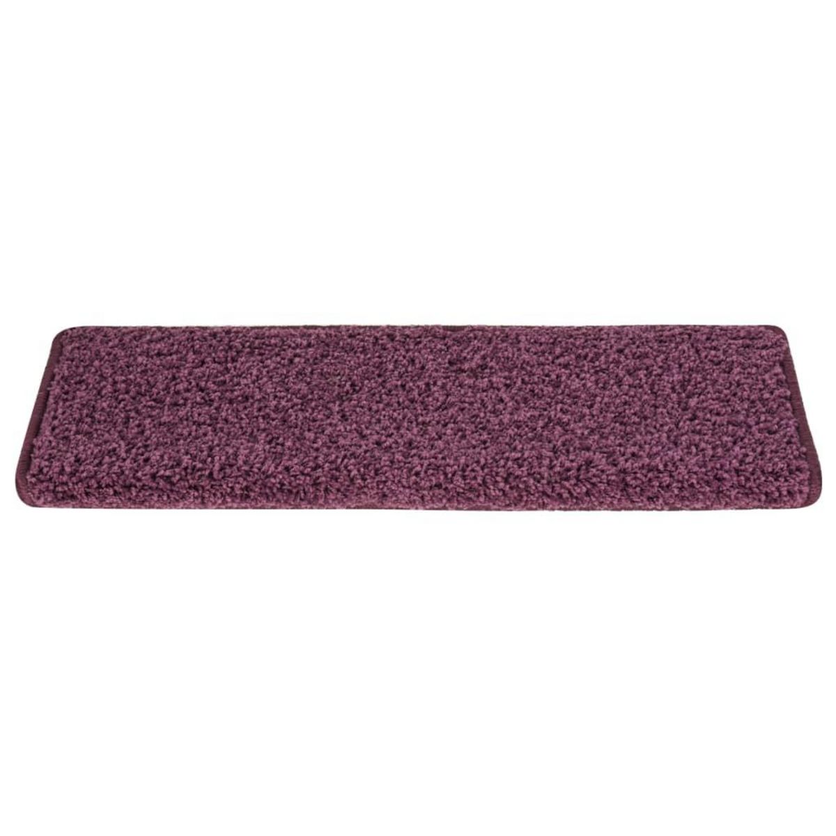 VIDAXL Tapis d'escalier 15 pcs 65x21x4 cm Violet fonce