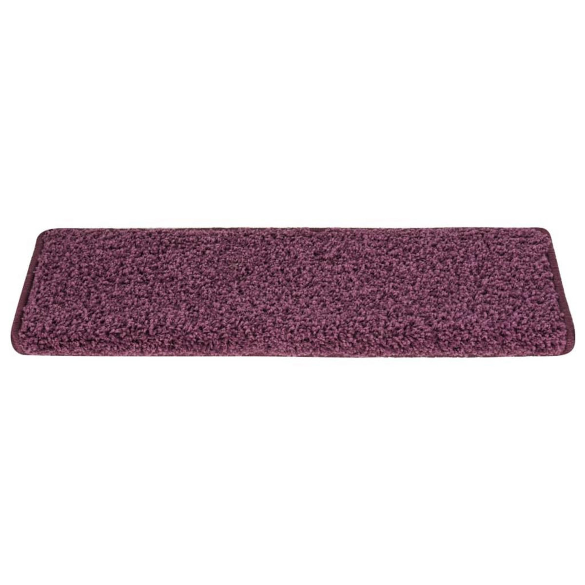 VIDAXL Tapis d'escalier 15 pcs 65x21x4 cm Violet fonce