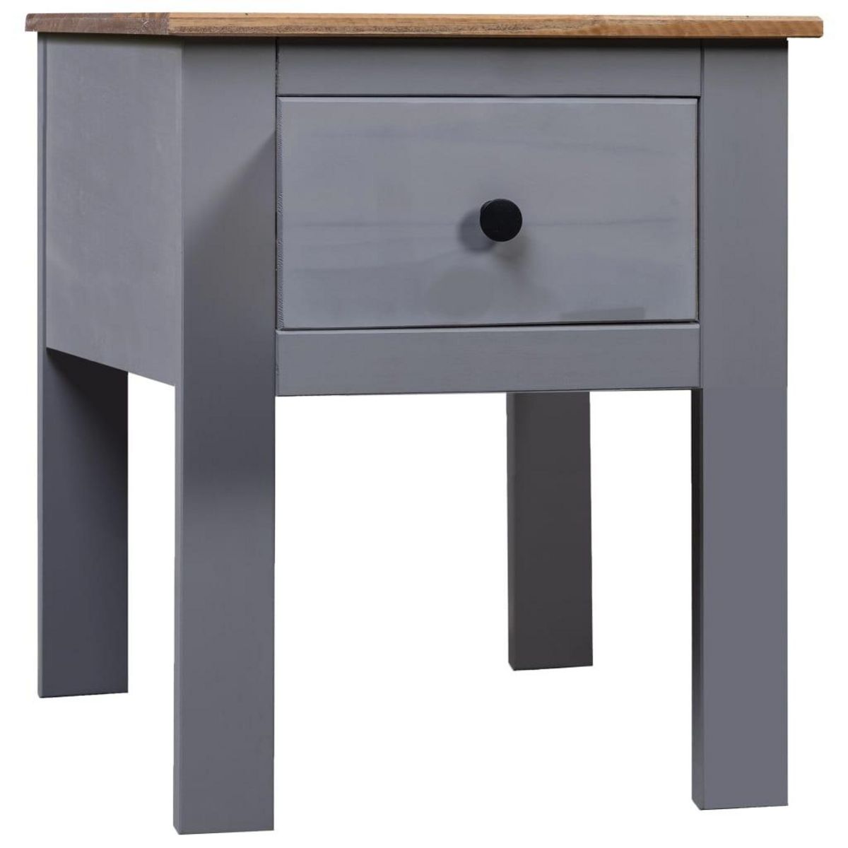 VIDAXL Table de chevet Gris 46x40x57 cm Pin Gamme Panama