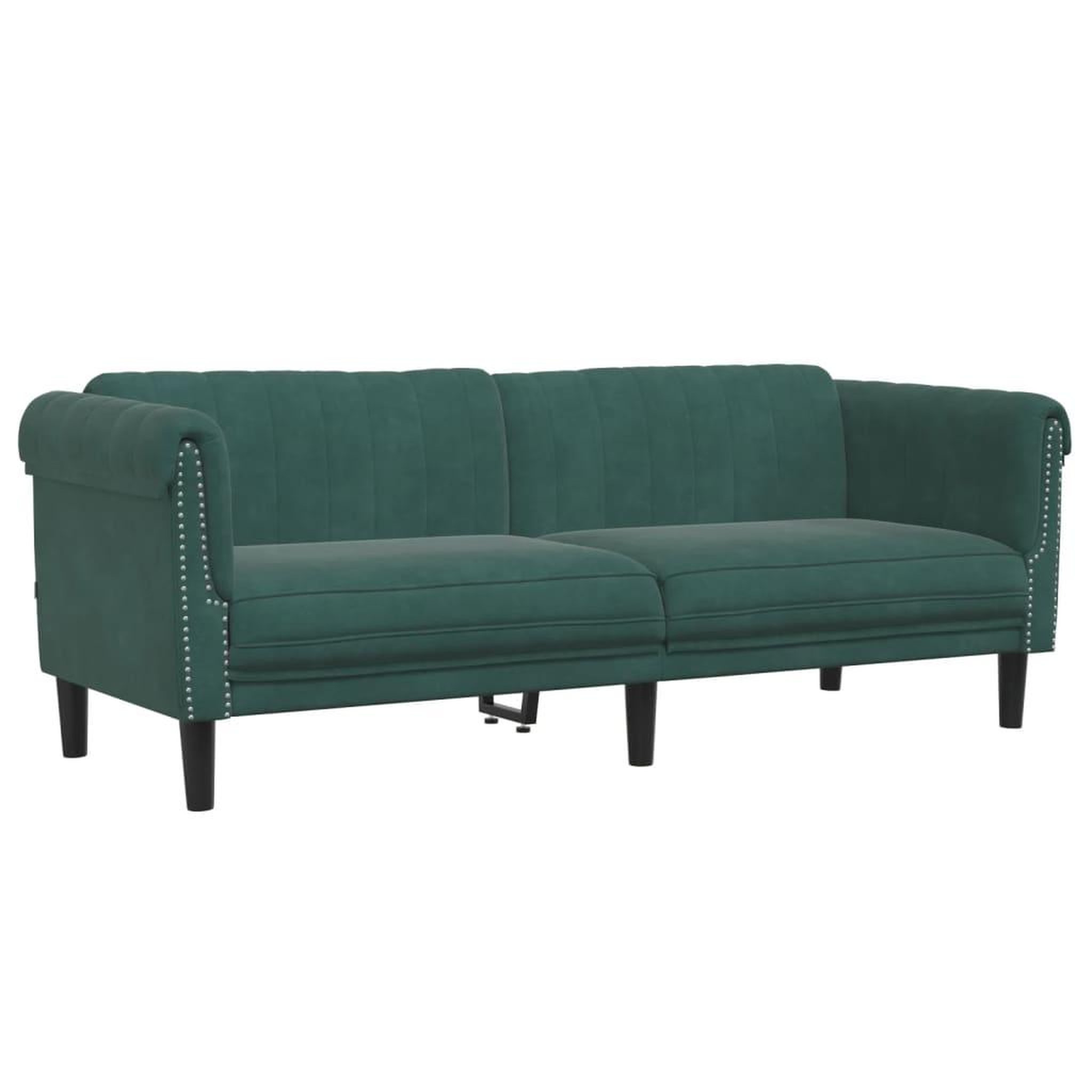 Voir la diapositive 5 : VIDAXL Ensemble de canapes 2 pcs vert fonce velours