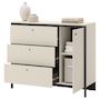 Voir la diapositive 5 : BEST MOBILIER Kimi - commode 3 tiroirs et 1 porte - led inclus