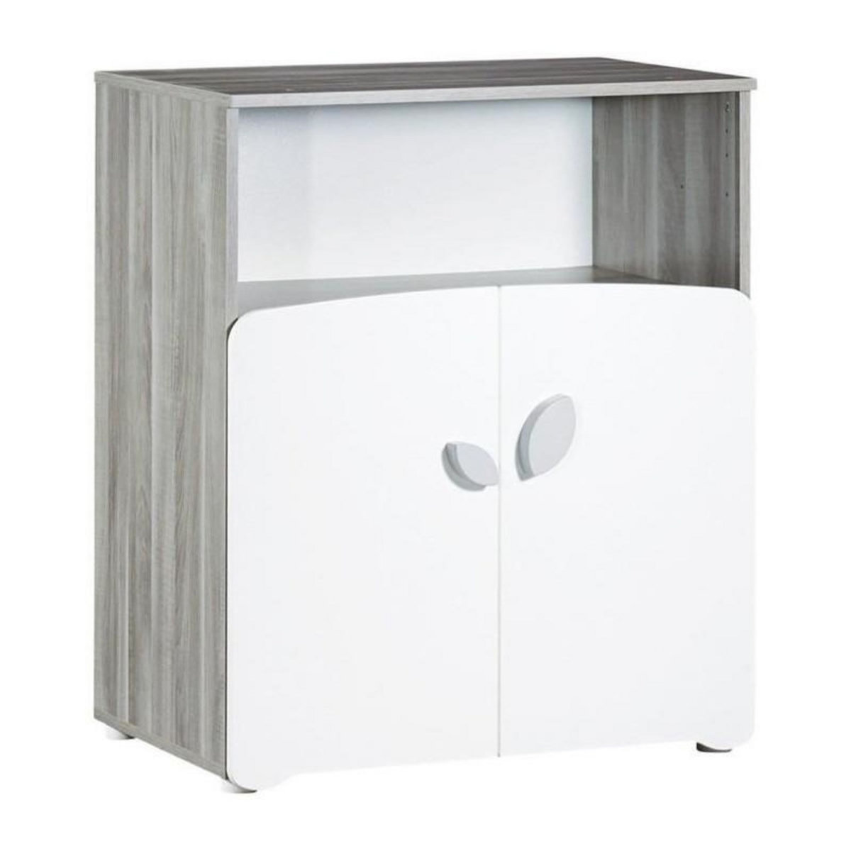 BABY PRICE Chambre bébé trio Leaf: lit 120x60, commode a langer et armoire - Babyprice - Blanc