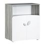 Voir la diapositive 3 : BABY PRICE Chambre bébé trio Leaf: lit 120x60, commode a langer et armoire - Babyprice - Blanc