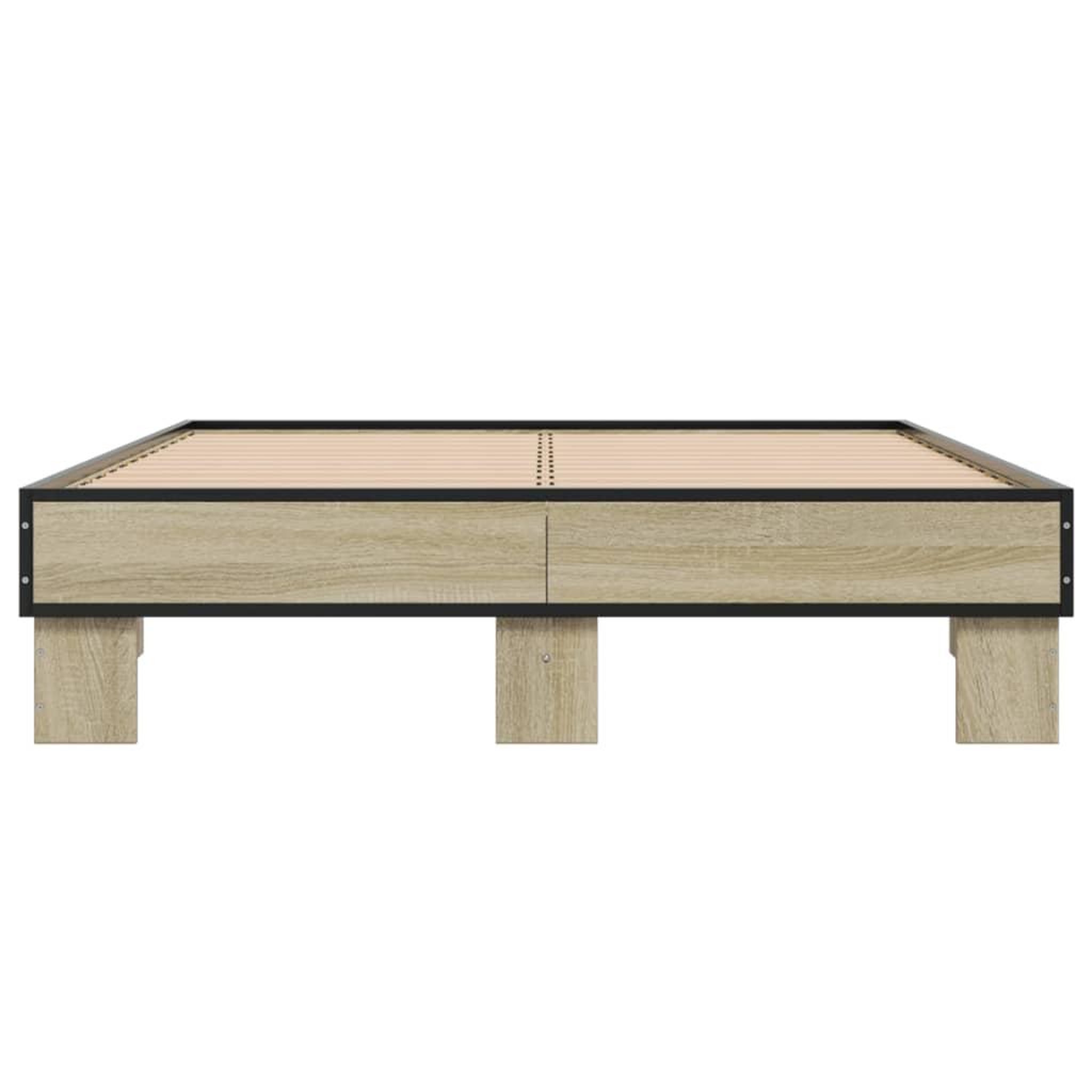 Voir la diapositive 4 : VIDAXL Cadre de lit sans matelas chene sonoma 120x190 cm