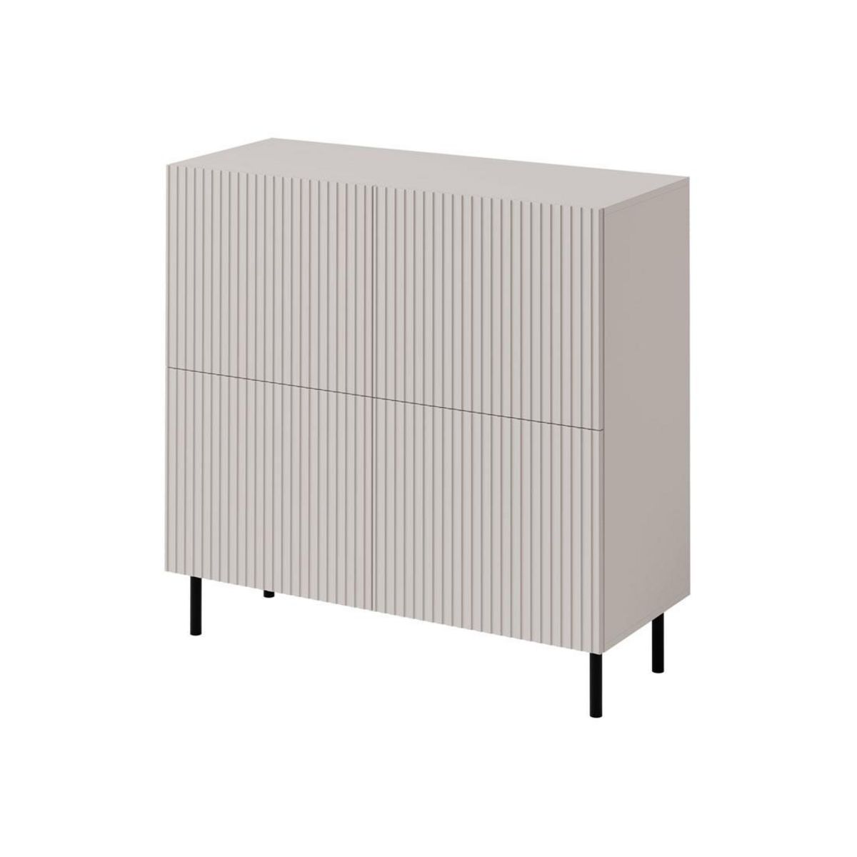 BEST MOBILIER Timote - buffet 2 portes - écru - 4 portes - 106 cm