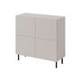 Voir la diapositive 3 : BEST MOBILIER Timote - buffet 2 portes - écru - 106 cm