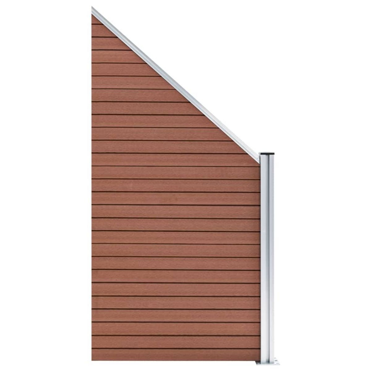 VIDAXL Ensemble de cloture WPC 1 Carre + 1 Incline 273x186 cm Marron