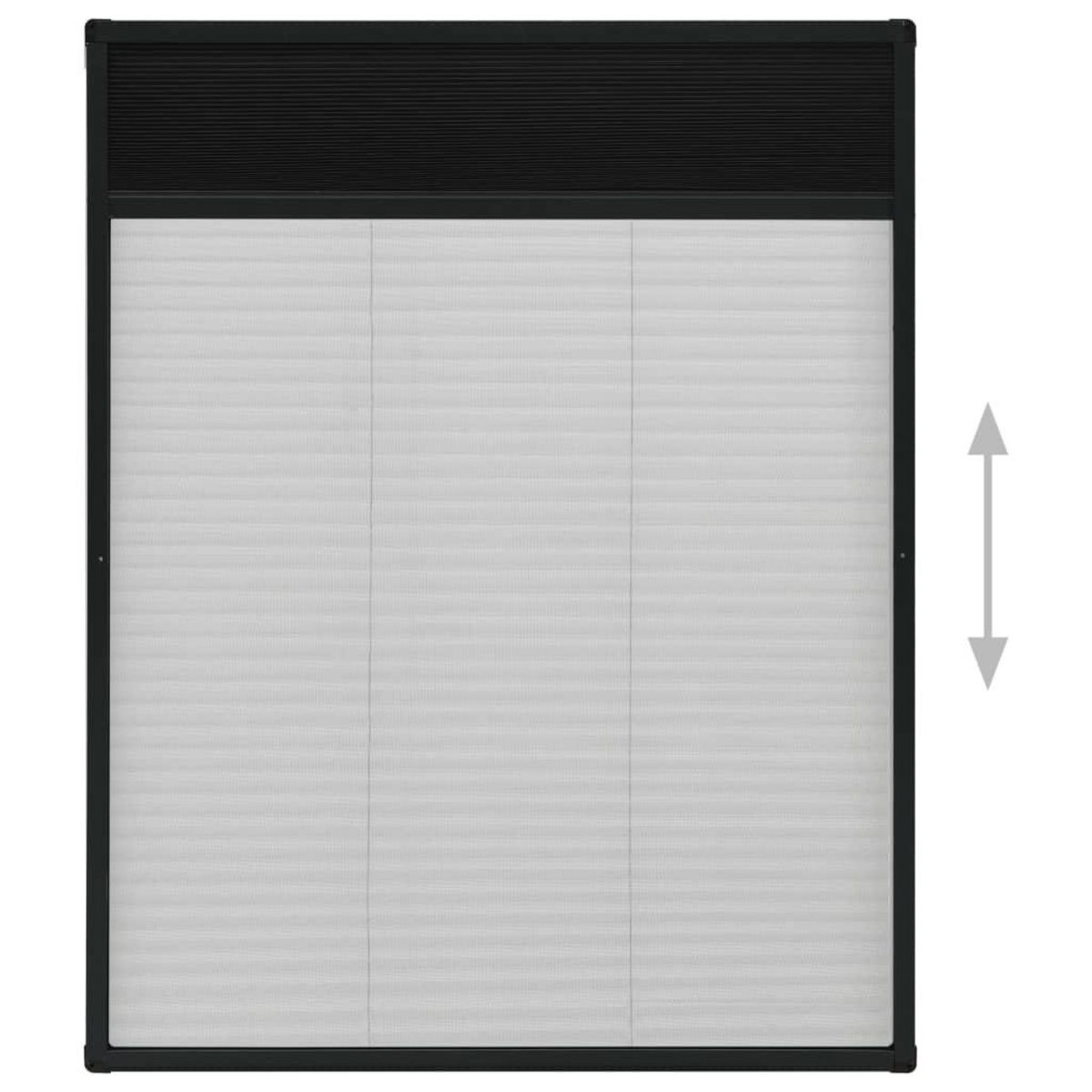 VIDAXL Moustiquaire plissee pour fenetre Aluminium Anthracite 80x100cm