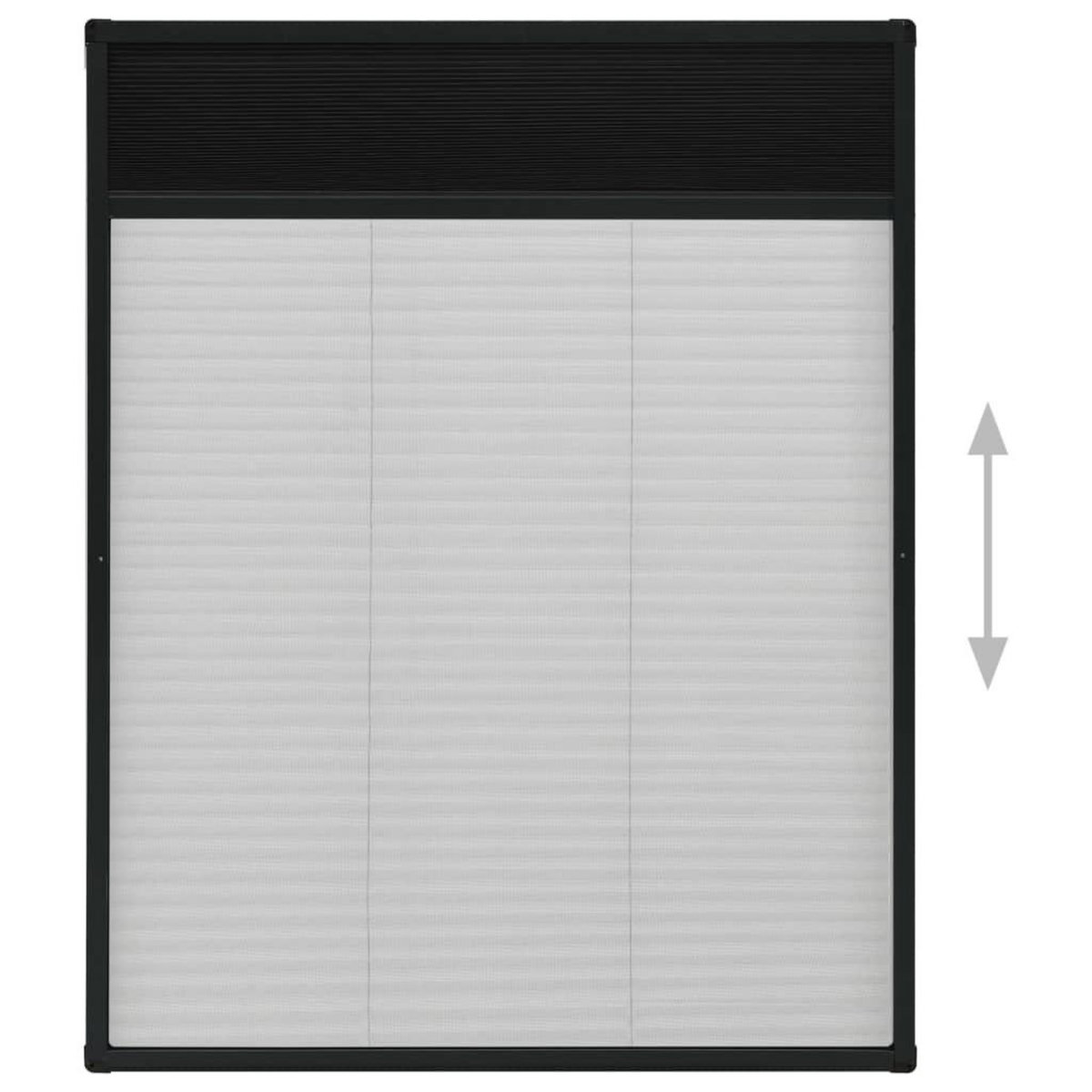 VIDAXL Moustiquaire plissee pour fenetre Aluminium Anthracite 80x100cm
