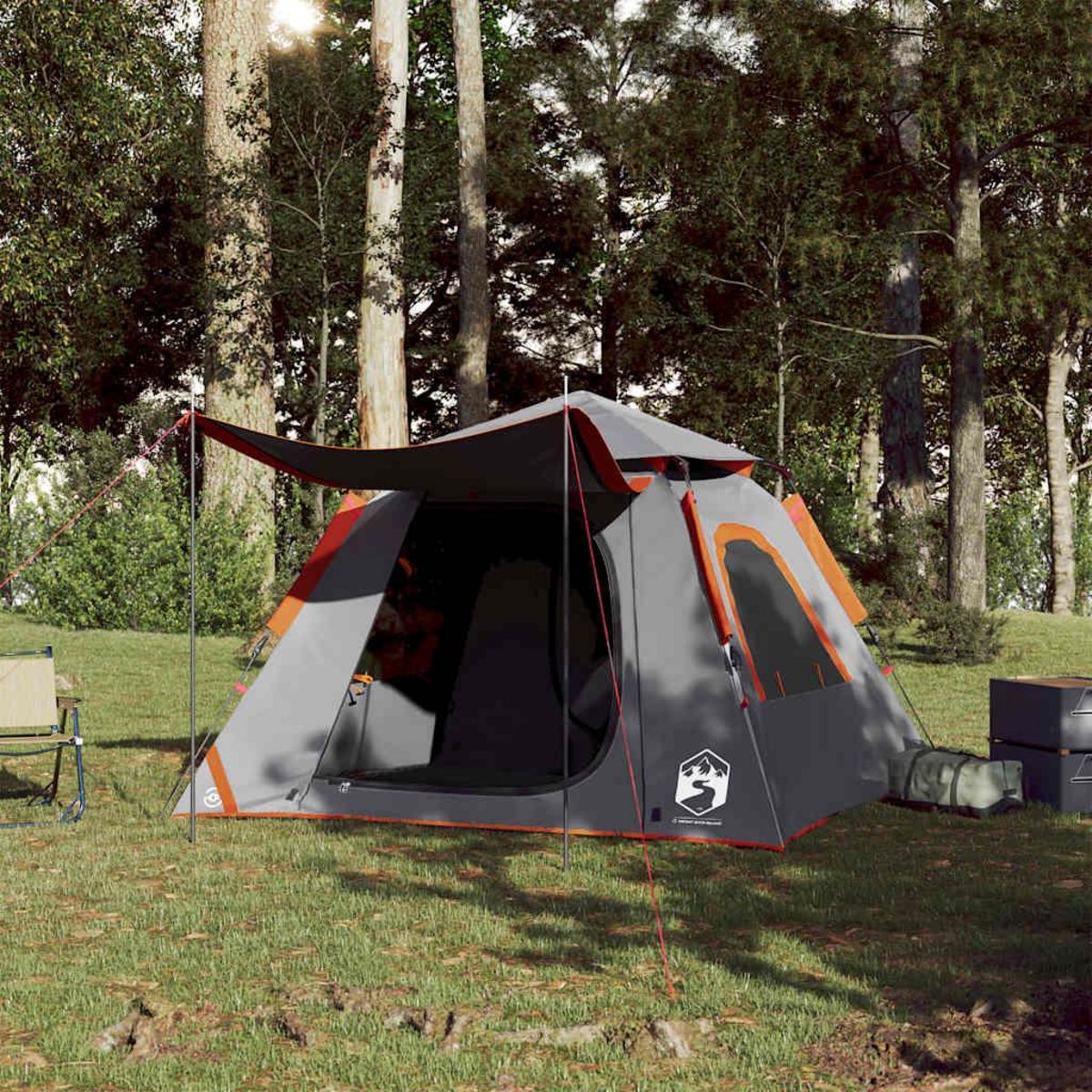 VIDAXL Tente de camping a dome 4 personnes liberation rapide