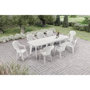 Voir la diapositive 5 : MARKET24 Lot de 4 Fauteuils de jardin monobloc empilable Capri - 56 x 58 x 90 cm - Blanc