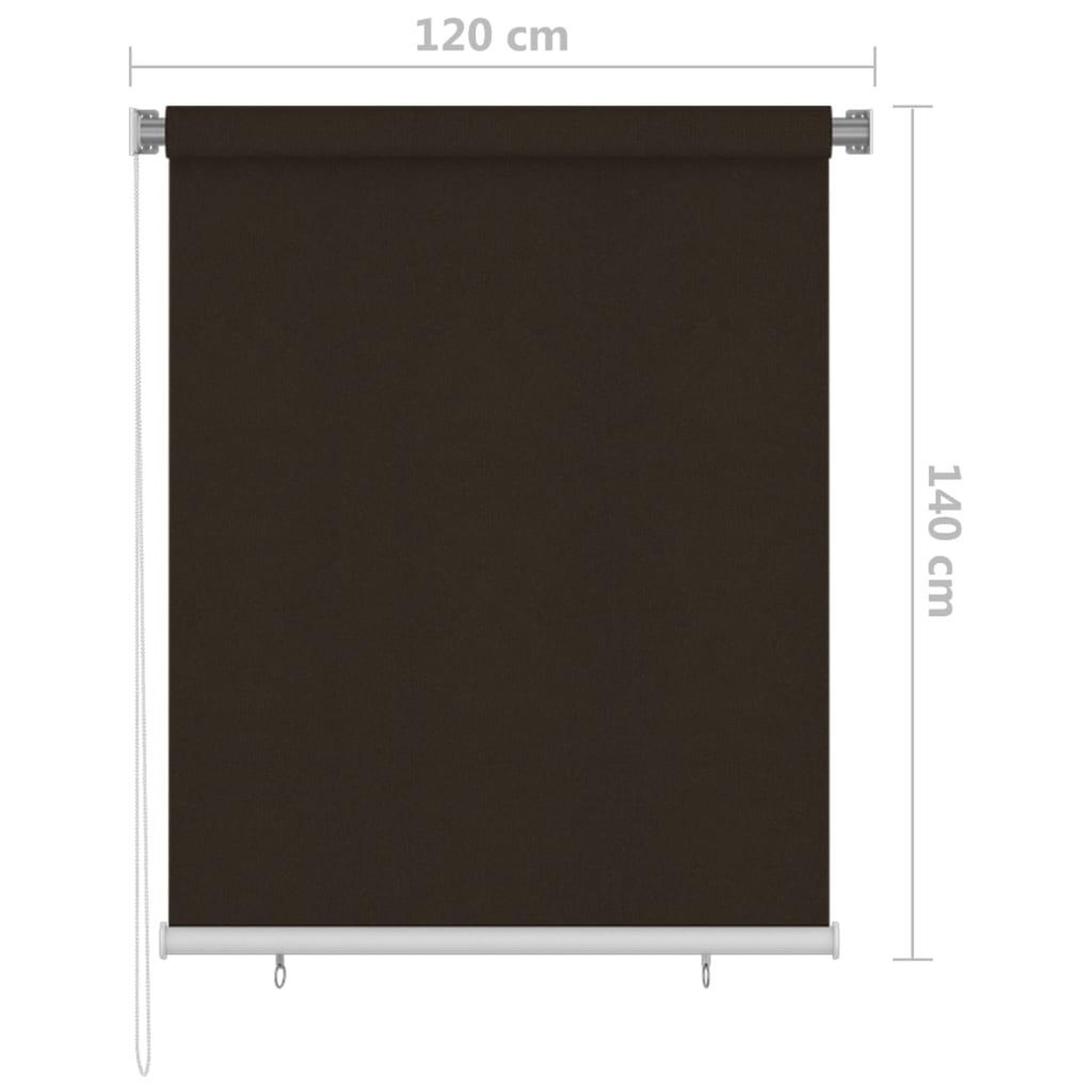 Voir la diapositive 6 : VIDAXL Store roulant d'exterieur 125 (l) x 140 (h) cm marron