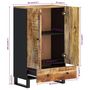 Voir la diapositive 6 : VIDAXL Buffet haut avec tiroir 60x33x100cm bois massif manguier et fer
