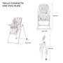 Voir la diapositive 6 : KINDERKRAFT Chaise haute bebe reglable pliante plateau amovib