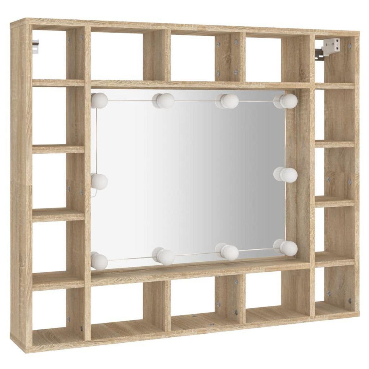 VIDAXL Armoire de miroir avec LED Chene sonoma 91x15x76,5 cm