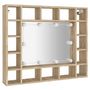 Voir la diapositive 3 : VIDAXL Armoire de miroir avec LED Chene sonoma 91x15x76,5 cm