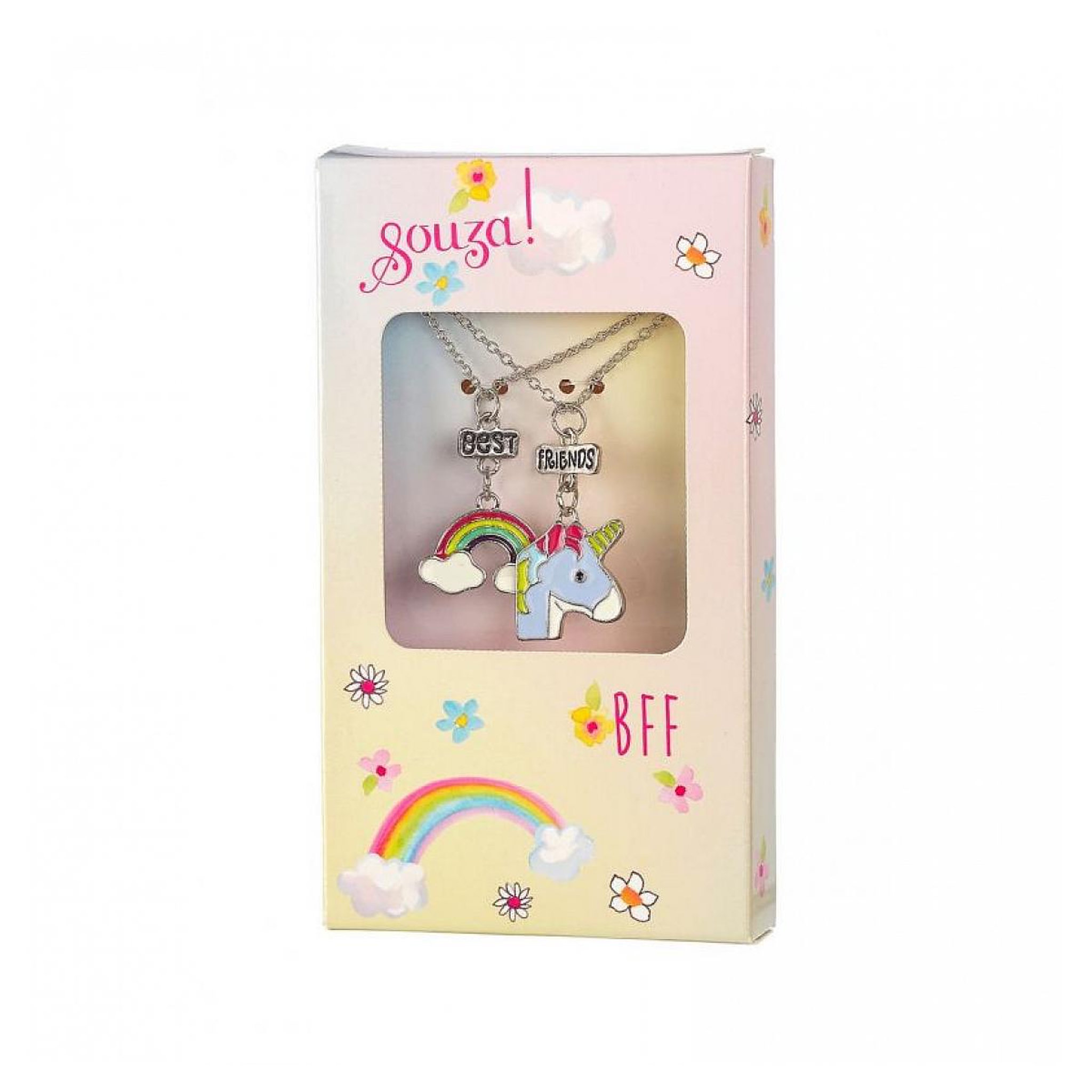 SOUZA Set cadeau BFF colliers licornes argente