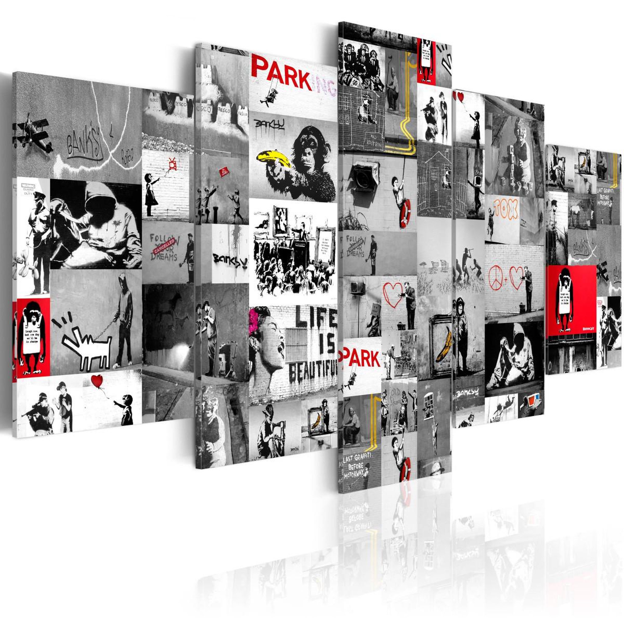 Paris Prix Tableau imprimé  street art - banksy iv. Coloris disponibles : Multicolore