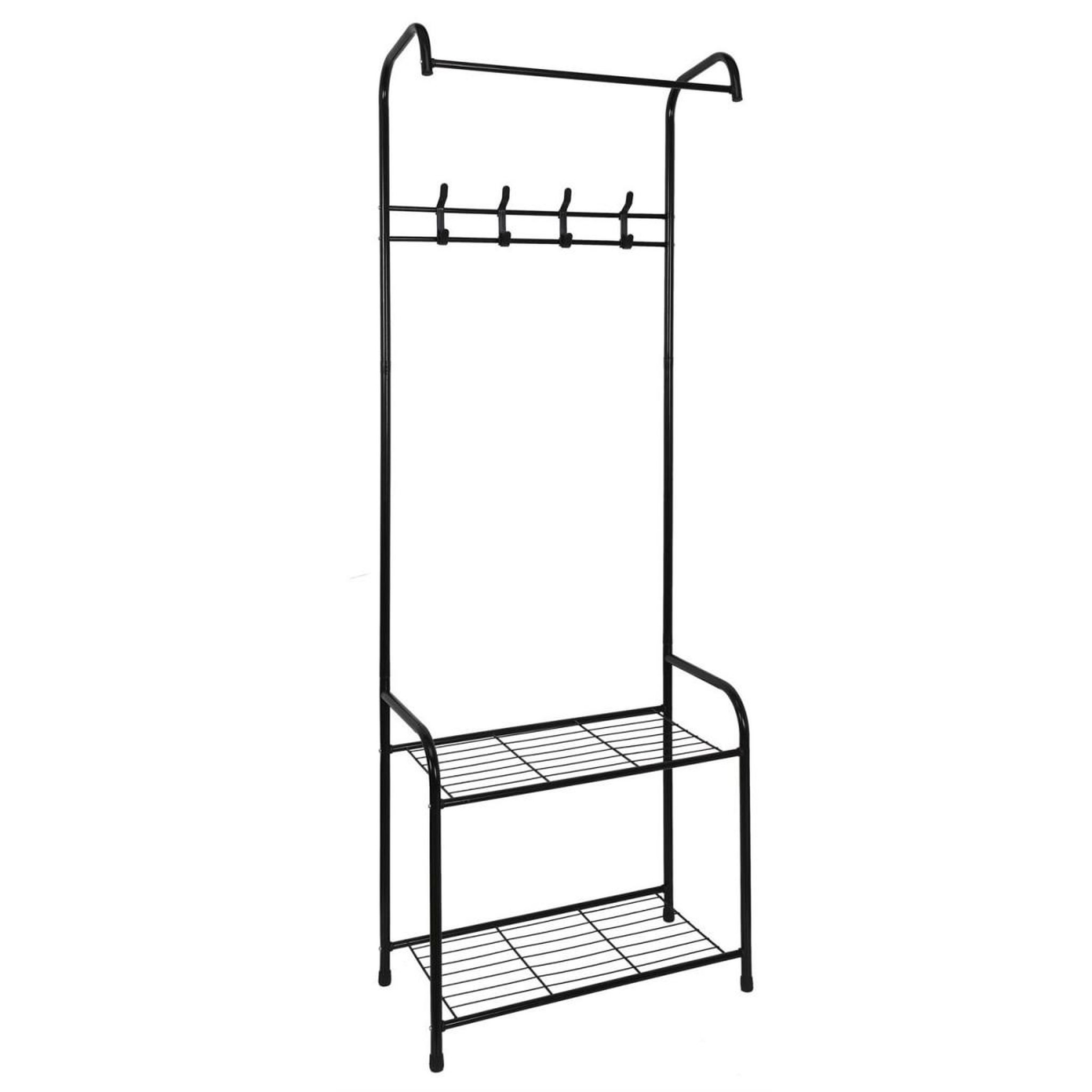 Voir la diapositive 2 : Je cherche une idee Meuble d'entrée vestiaire  2 niveaux  170cm noir
