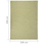 Voir la diapositive 6 : VIDAXL Tapis a tissage plat d'exterieur 200x280 cm Vert