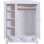 Voir la diapositive 3 : Armoire rustique en pin massif 3 portes  3 tiroirs L104cm BASTIAN