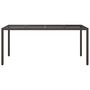 Voir la diapositive 3 : VIDAXL Table de jardin Marron 190x90x75 cm Verre trempe/resine tressee