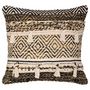 Voir la diapositive 1 : ATMOSPHERA Coussin Déco  Pompons  45x45cm Noir & Ocre