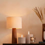 Voir la diapositive 5 : Paris Prix Lampe à Poser en Céramique  Melina  43cm Marron