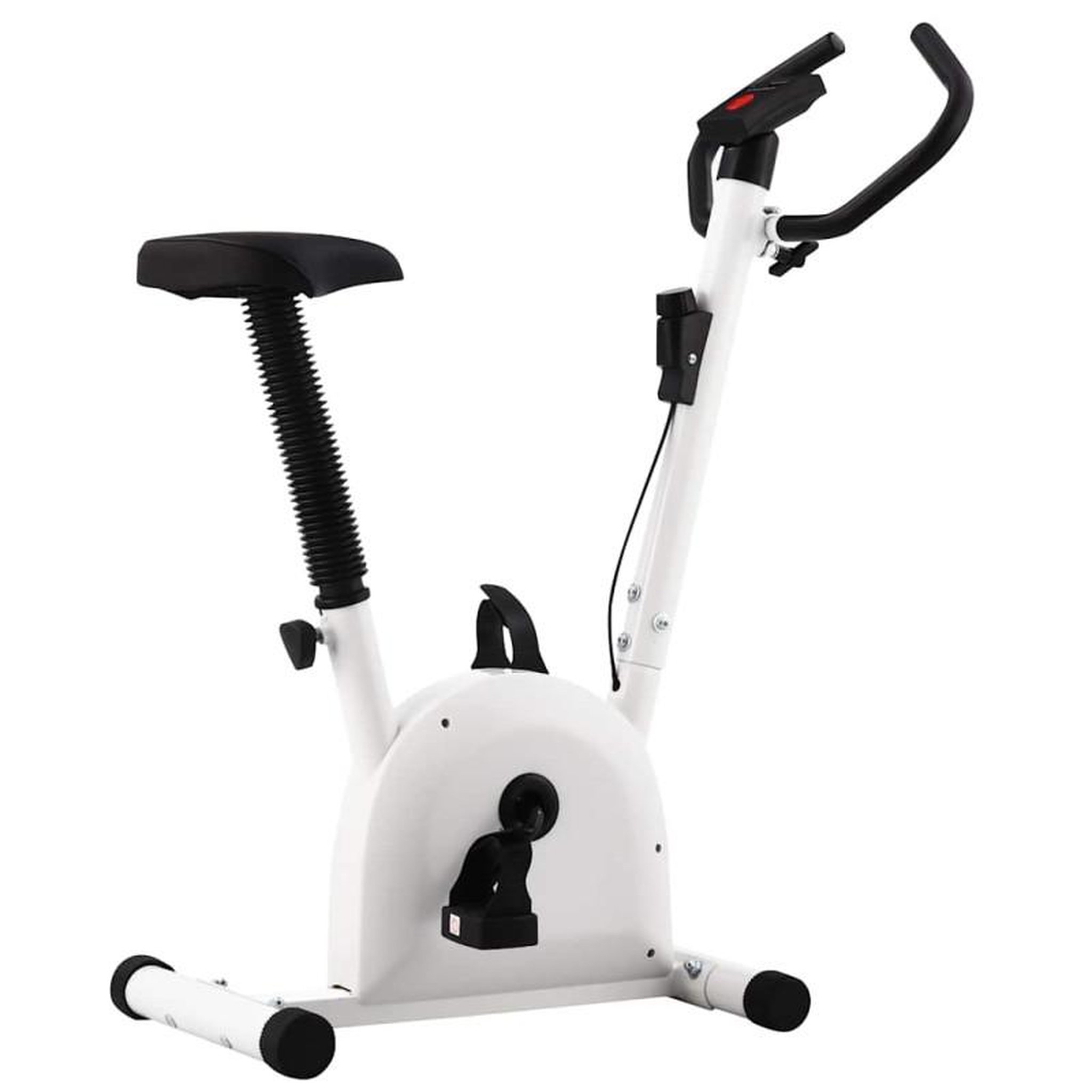 Voir la diapositive 1 : VIDAXL Vélo d appartement avec résistance à courroie blanc