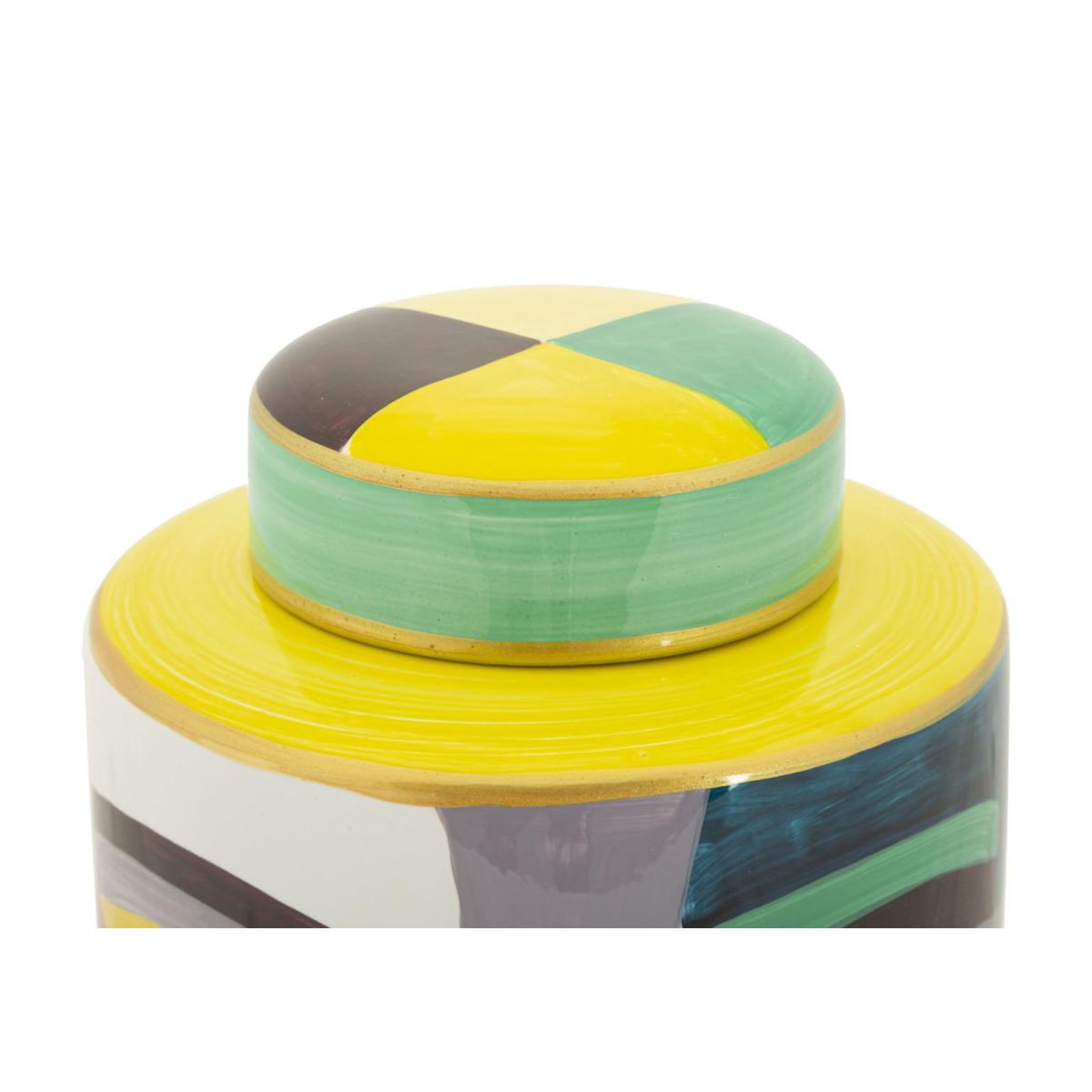 Voir la diapositive 4 : Paris Prix Vase design en céramique  piccassy  28cm multicolore