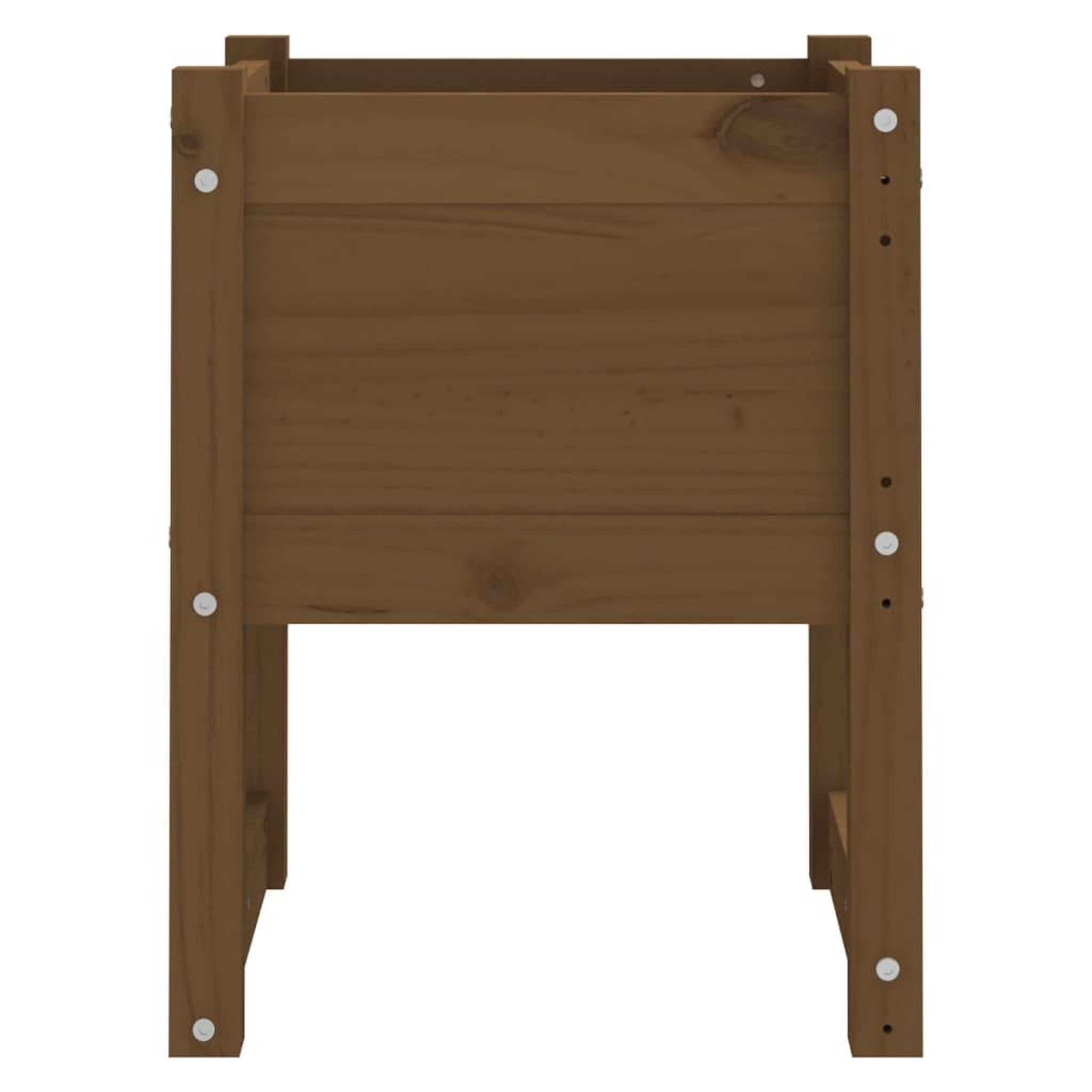 Voir la diapositive 5 : VIDAXL Jardinieres 2 pcs Marron miel 40x40x52,5 cm Bois massif de pin
