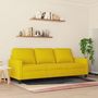 Voir la diapositive 3 : VIDAXL Canape a 3 places Jaune 180 cm Velours