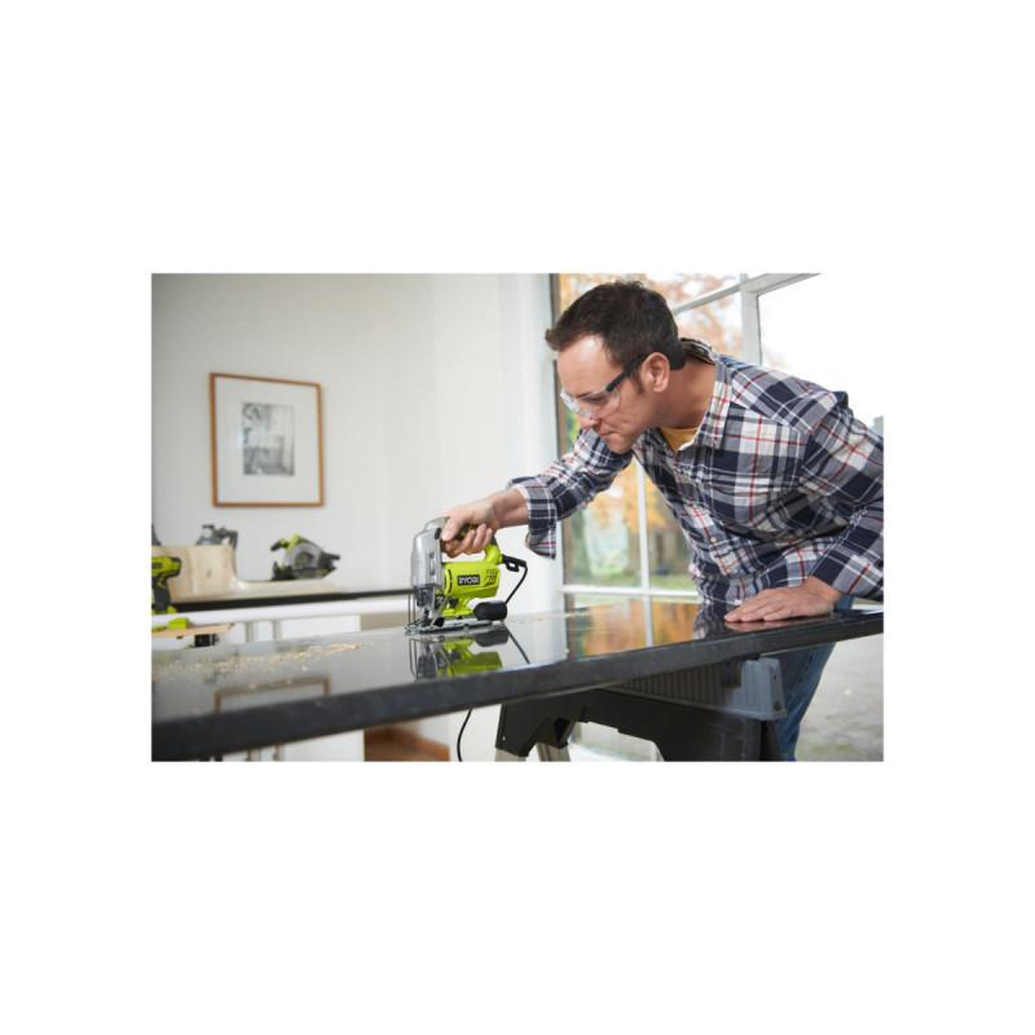 Voir la diapositive 3 : Ryobi Scie sauteuse électrique RYOBI 500W 75mm bois RJS750-G