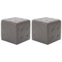 Voir la diapositive 1 : VIDAXL 2 pcs Tables de chevet Gris 30x30x30 cm Similicuir