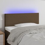 VIDAXL Tete de lit a LED Marron Fonce 100x5x78/88 cm Tissu