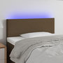 Voir la diapositive 1 : VIDAXL Tete de lit a LED Marron Fonce 100x5x78/88 cm Tissu