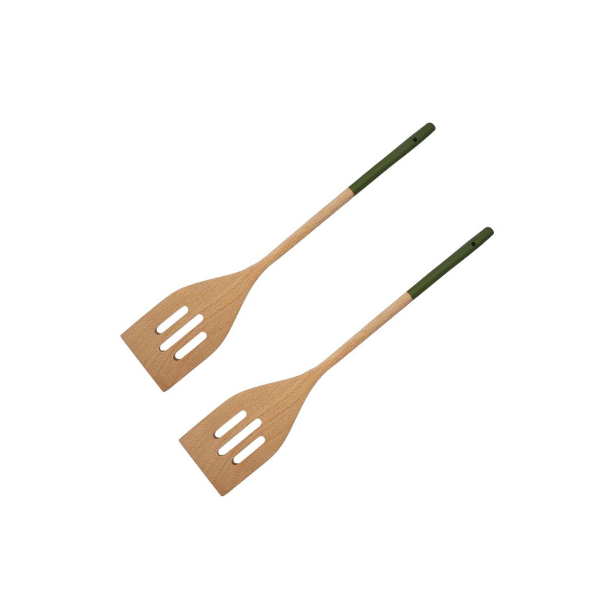 Fackelmann Set de 2 ustensiles de cuisine spatule en bois fackelmann boisselerie