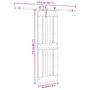 Voir la diapositive 6 : VIDAXL Porte coulissante et kit de quincaillerie 70x210 cm pin massif