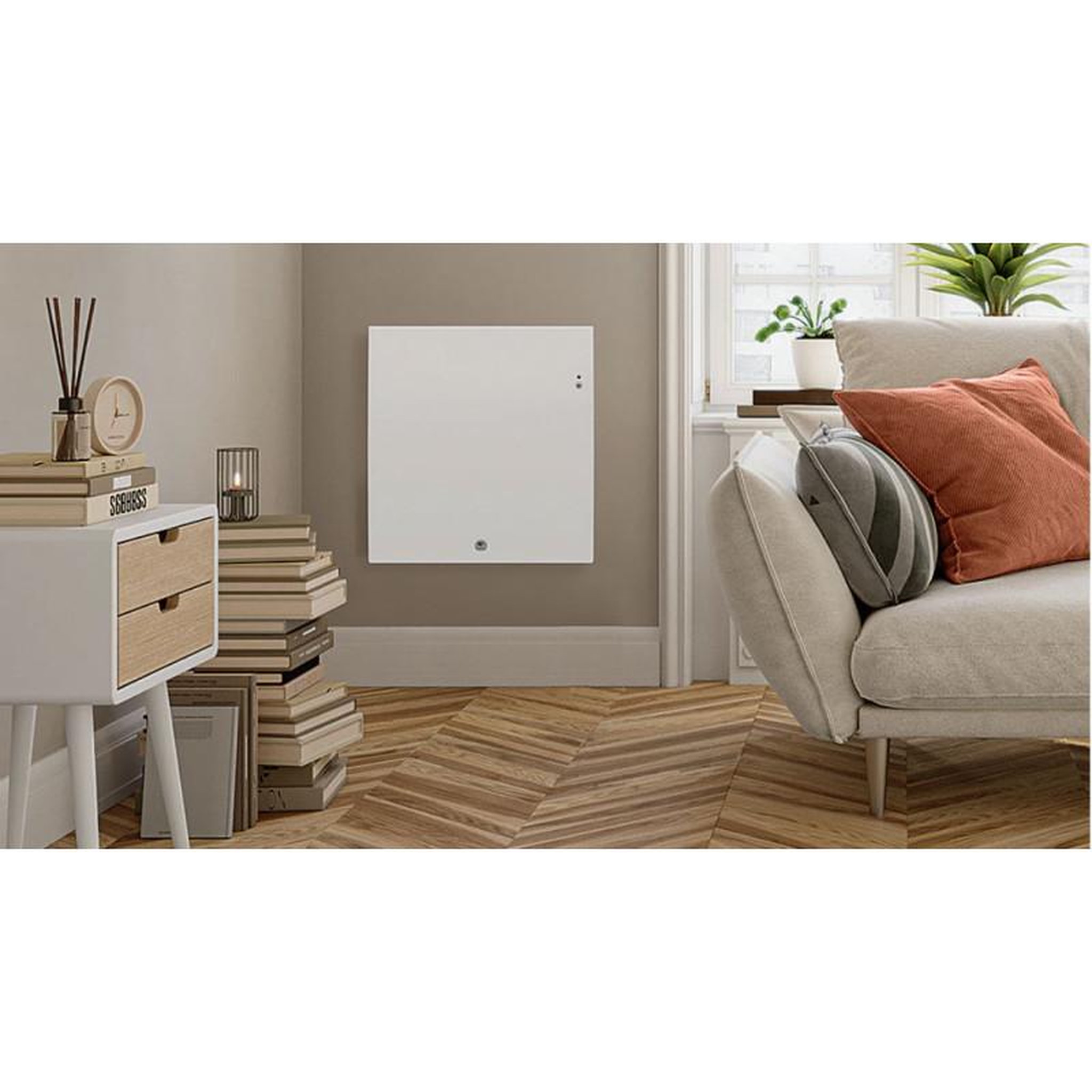 Thermor Radiateur électrique INGENIO 4 1500W horizontal intelligent blanc mat THERMOR 479325