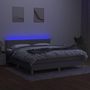 Voir la diapositive 3 : VIDAXL Sommier a lattes de lit et matelas et LED Gris clair 180x200 cm